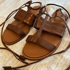 New with tag ankle tie sandals